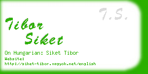 tibor siket business card